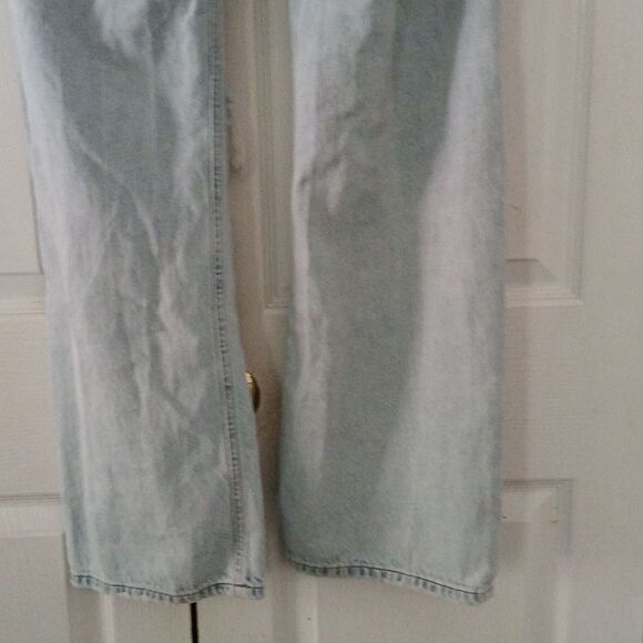 Aeropostale 90's Baggy super distressed jeans rocker, holes galore  Sz 8 NWOT - Picture 6 of 9